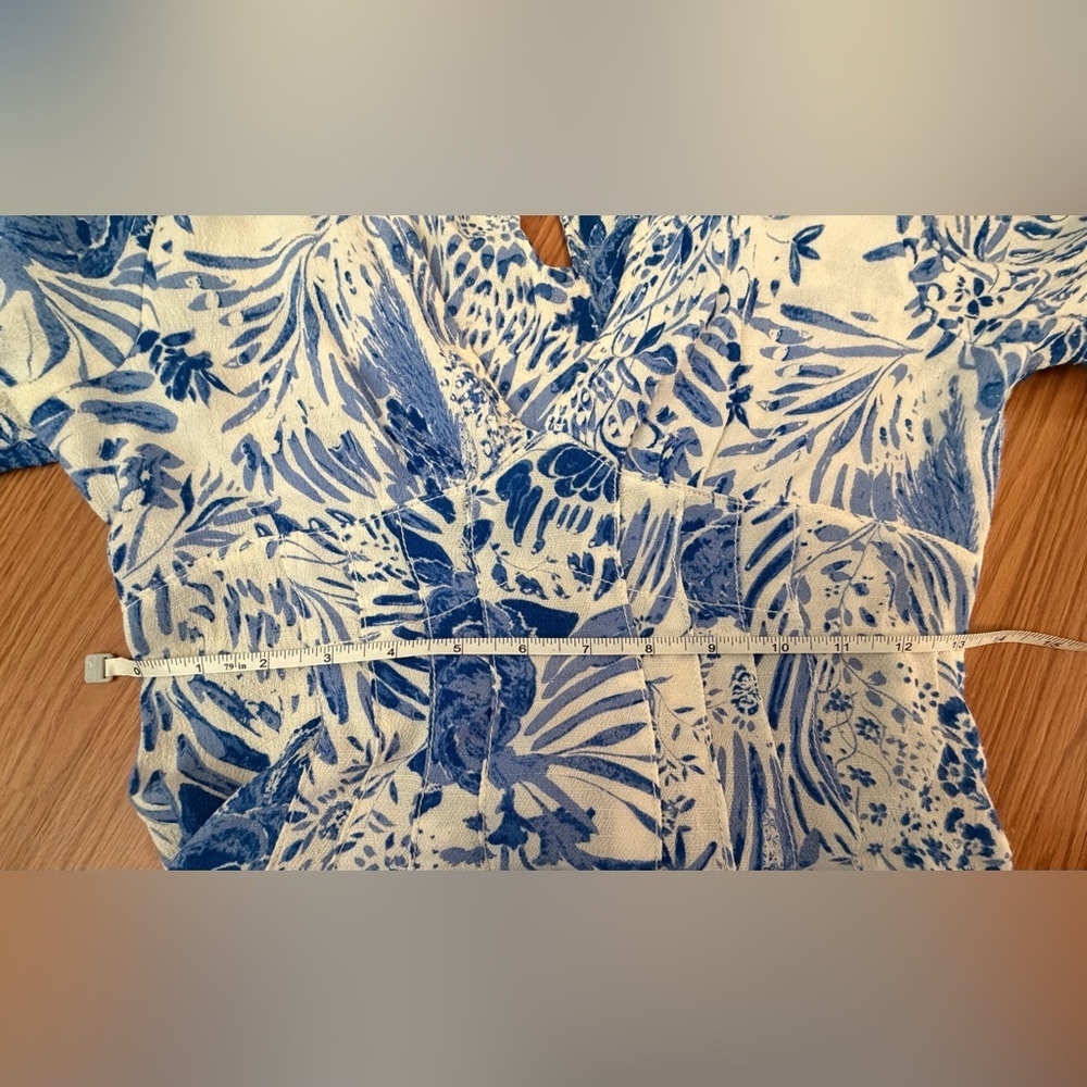 Free People “Forever Always” Floral Midi Dress Blue & White Size 0 - Picture 16 of 16